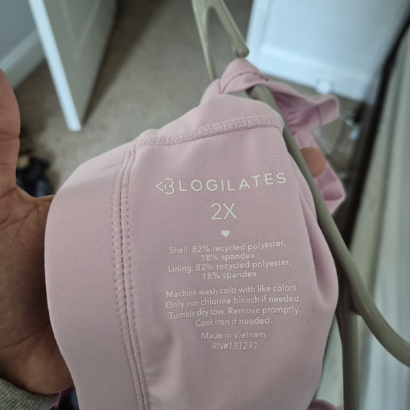 Pink Ruffle Strap Blogilates Top - Picture 3 of 3